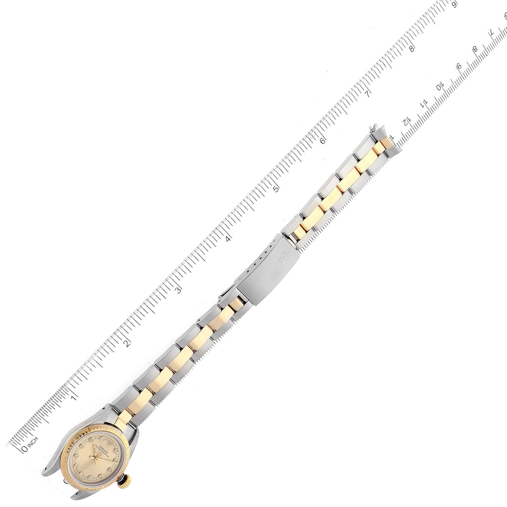 Rolex Oyster Perpetual NonDate Diamond Dial Ladies Watch 67243