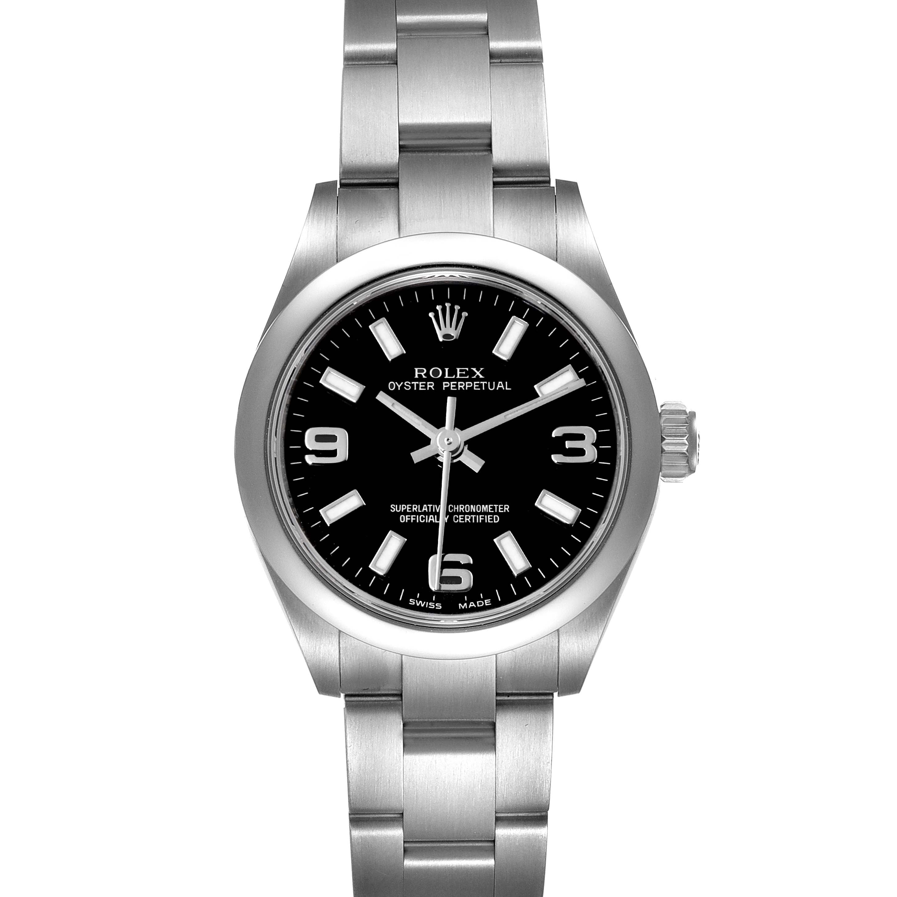 Rolex Oyster Perpetual Nondate Oyster Bracelet Ladies Watch 176200 Box Card