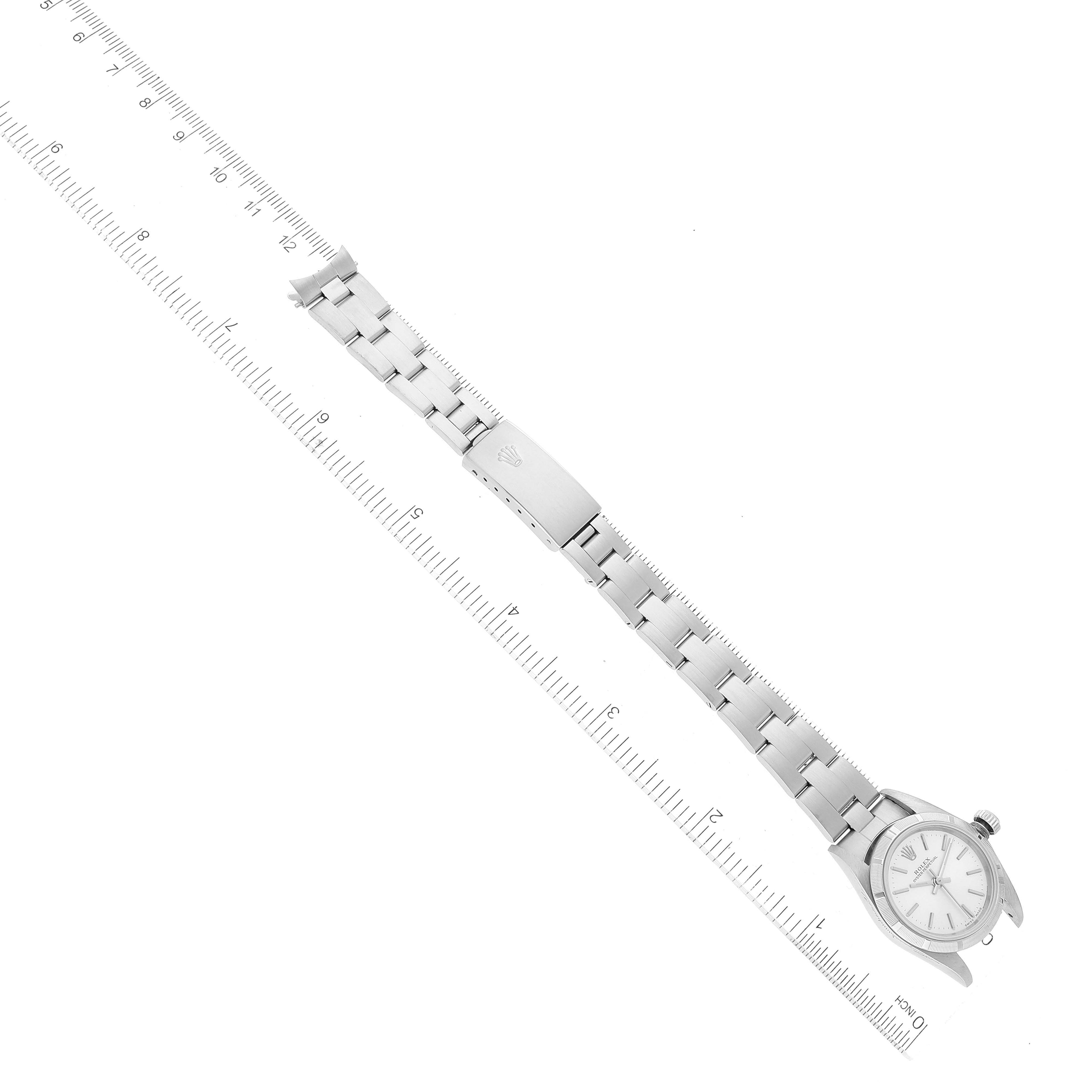 Rolex Oyster Perpetual NonDate Silver Dial Ladies Watch 76030