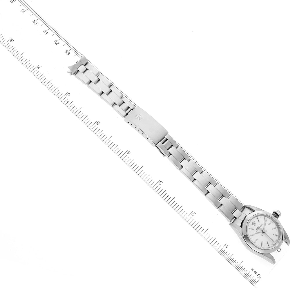 Rolex Oyster Perpetual Nondate Silver Dial Ladies Watch 76080