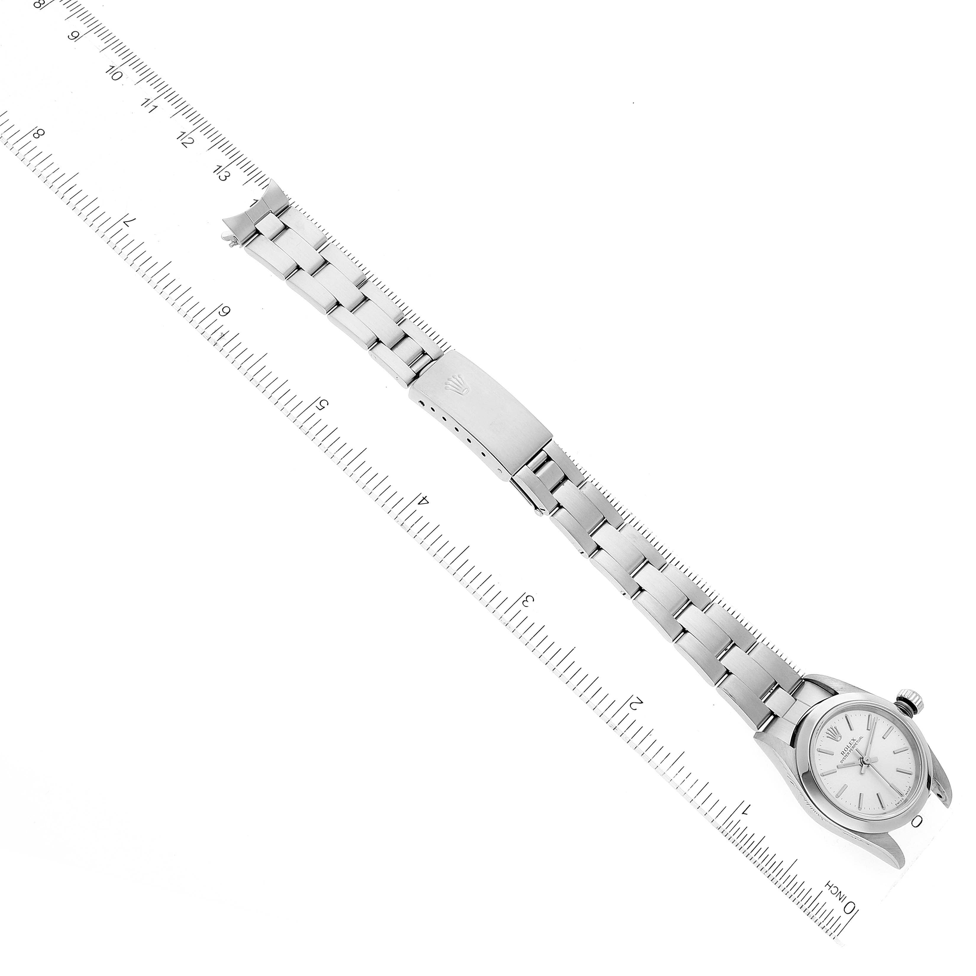 Rolex Oyster Perpetual Nondate Silver Dial Ladies Watch 76080