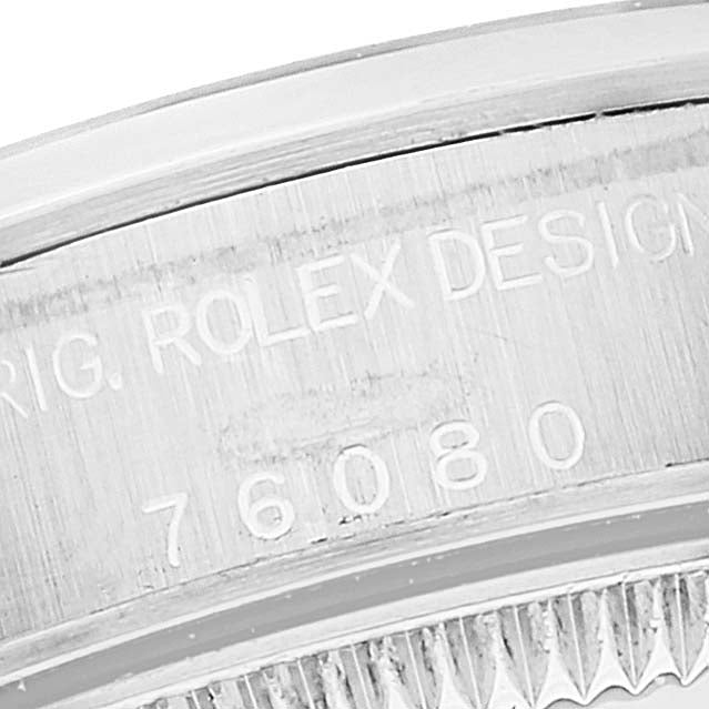 Rolex Oyster Perpetual Nondate Silver Dial Ladies Watch 76080 Box Papers