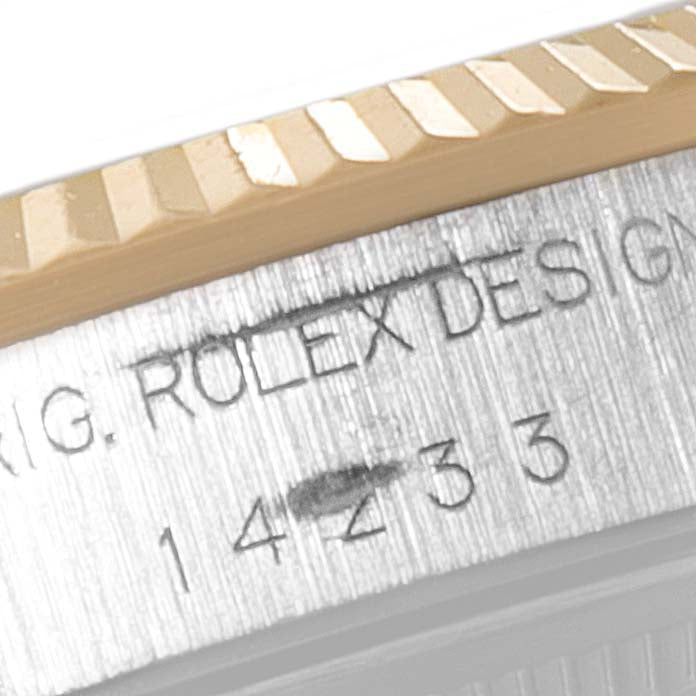 Rolex Oyster Perpetual NonDate Steel 18k Yellow Gold Mens Watch 14233
