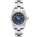 Rolex Oyster Perpetual NonDate Steel Blue Dial Ladies Watch 76030