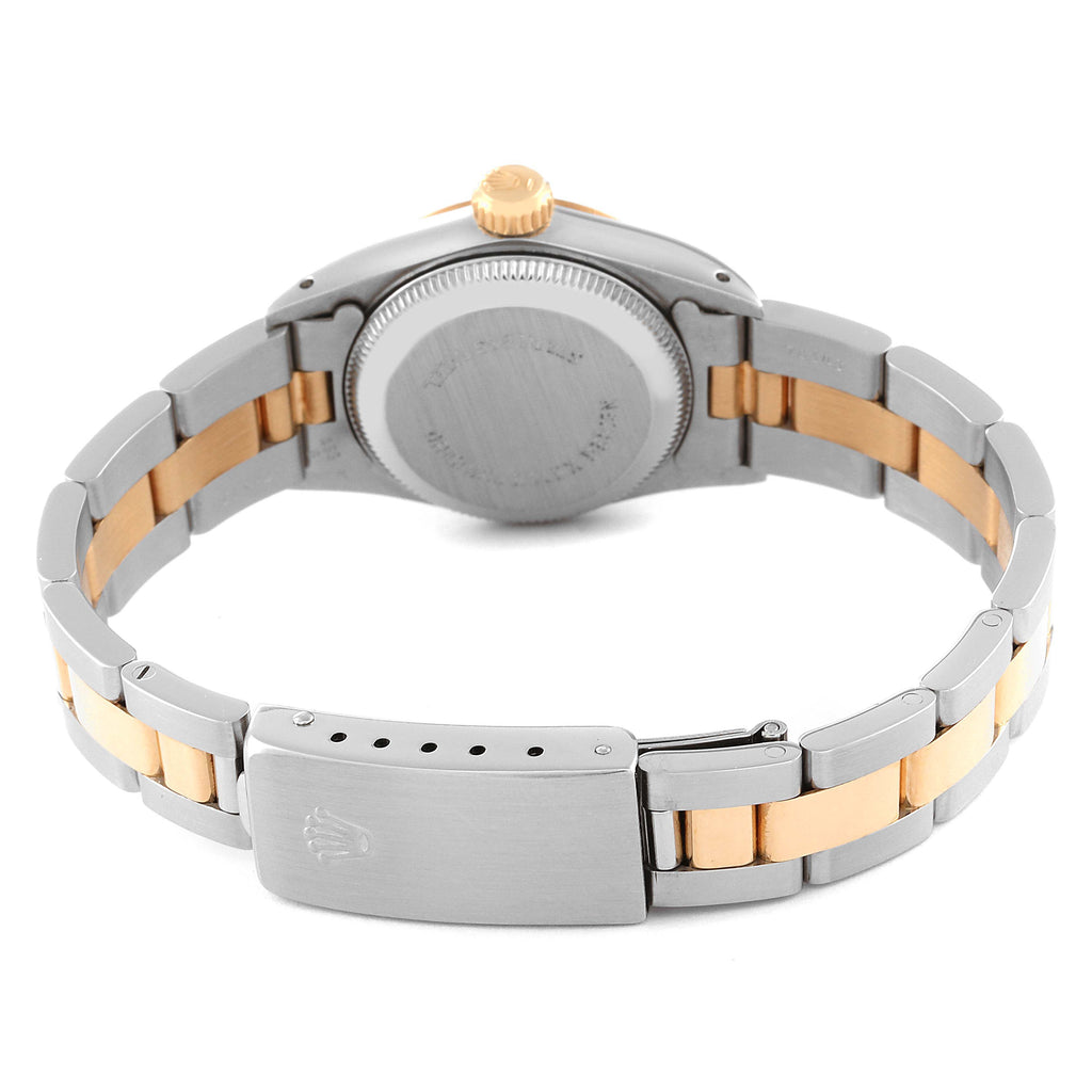 Rolex Oyster Perpetual NonDate Steel Yellow Gold Diamond Ladies Watch 67243