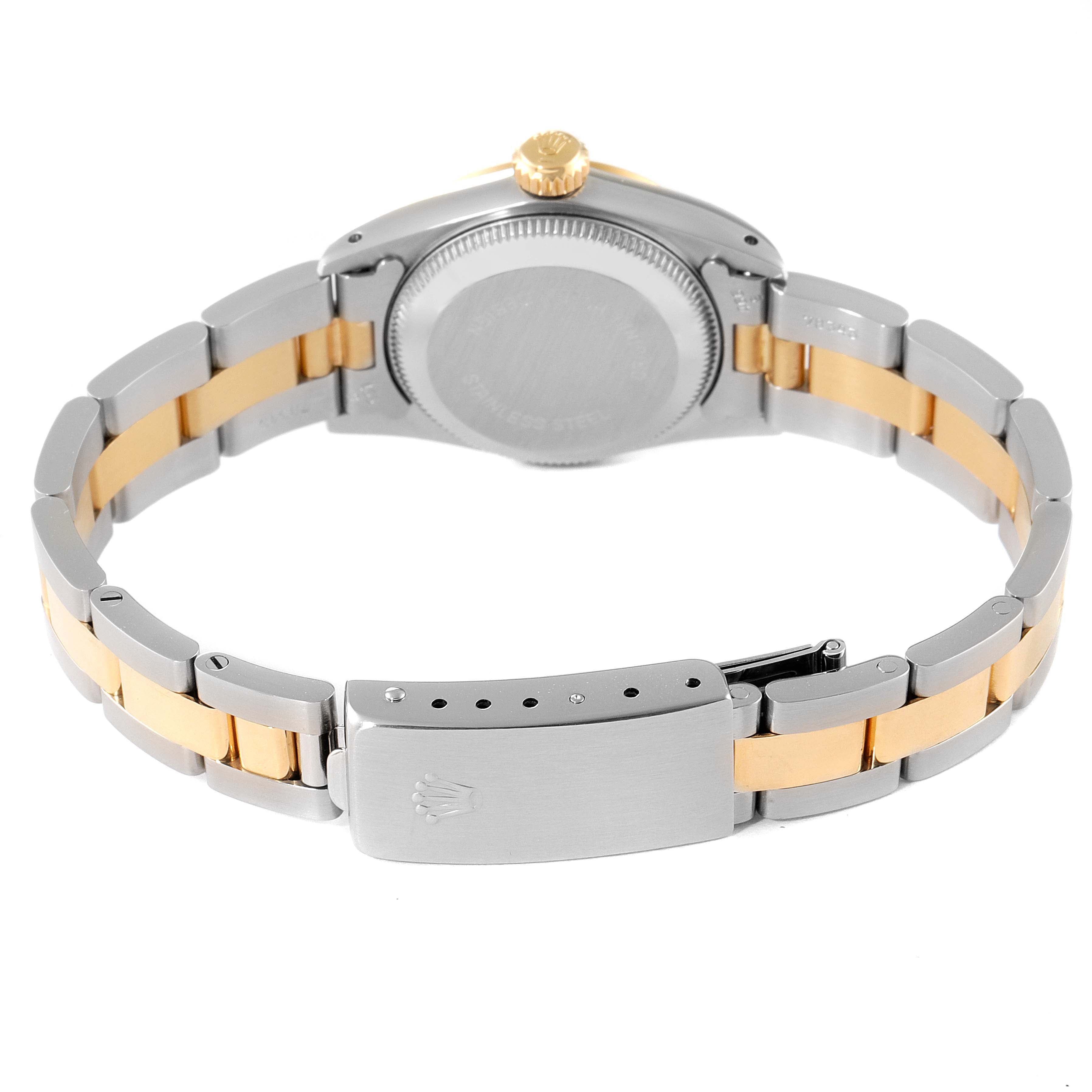 Rolex Oyster Perpetual Steel Yellow Gold Ladies Watch 67183 Box Papers