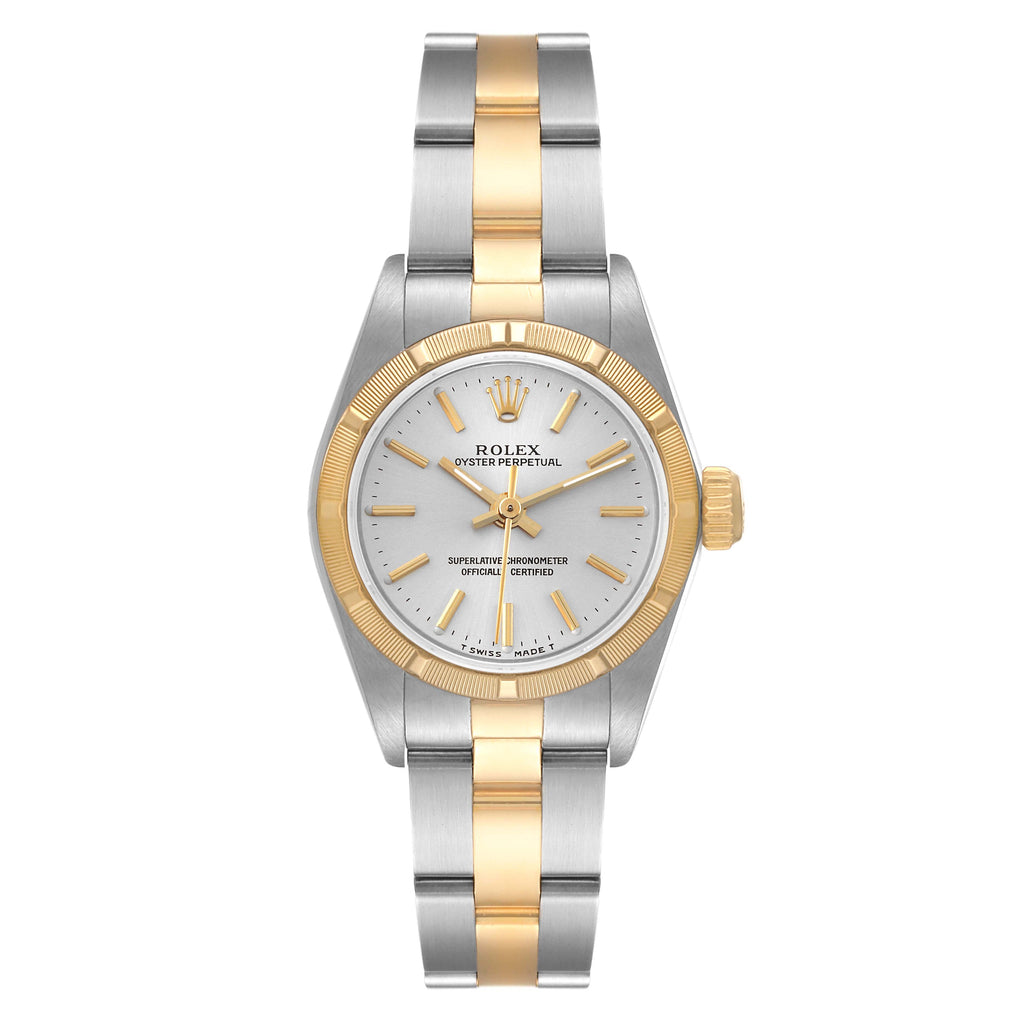 Rolex Oyster Perpetual NonDate Steel Yellow Gold Ladies Watch 67233