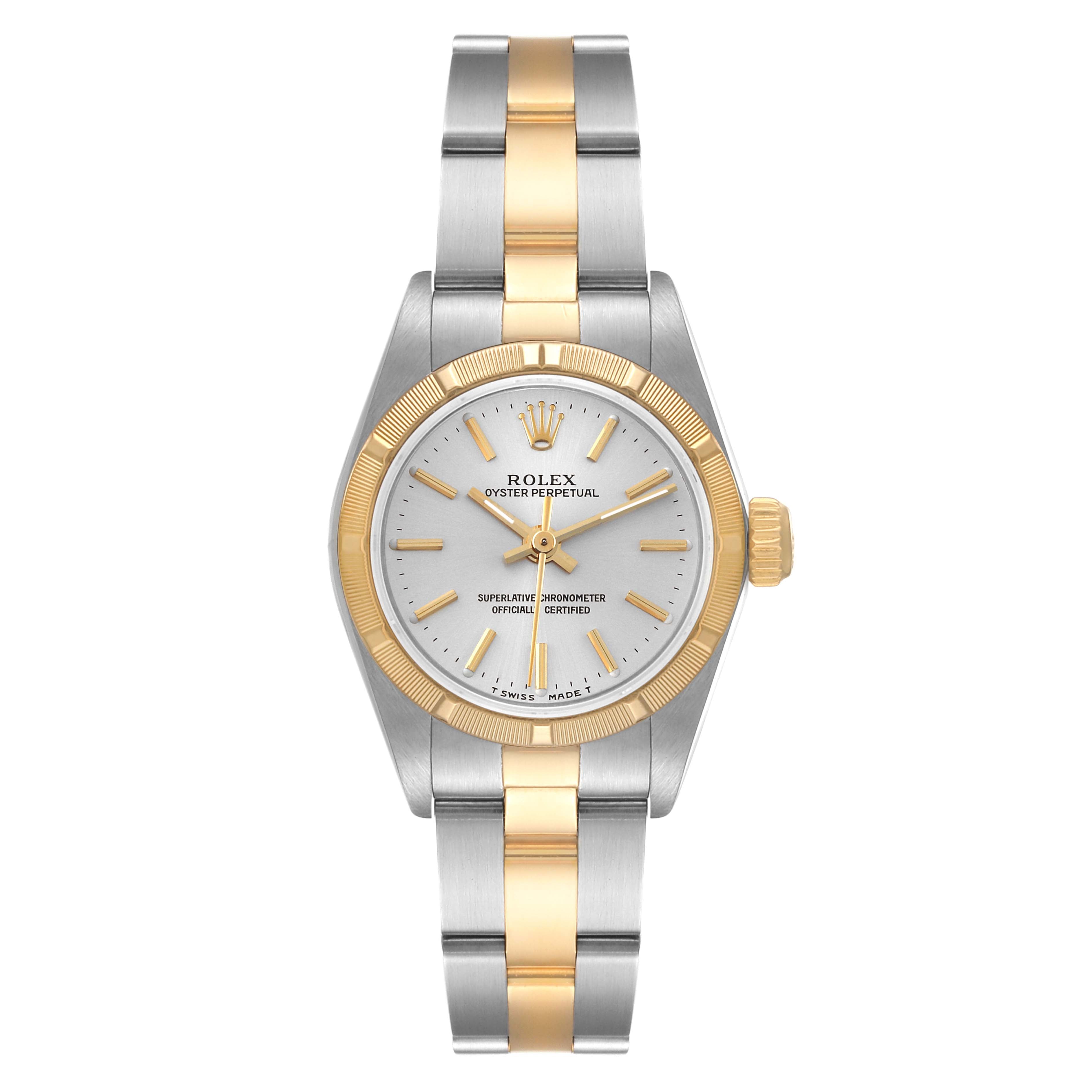 Rolex Oyster Perpetual NonDate Steel Yellow Gold Ladies Watch 67233