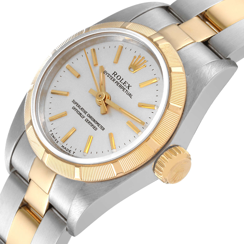 Rolex Oyster Perpetual NonDate Steel Yellow Gold Ladies Watch 67233