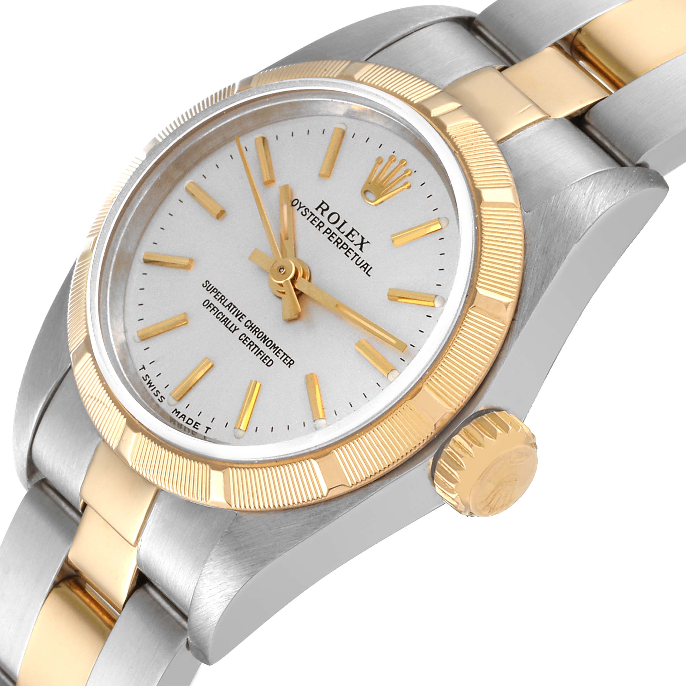Rolex Oyster Perpetual NonDate Steel Yellow Gold Ladies Watch 67233