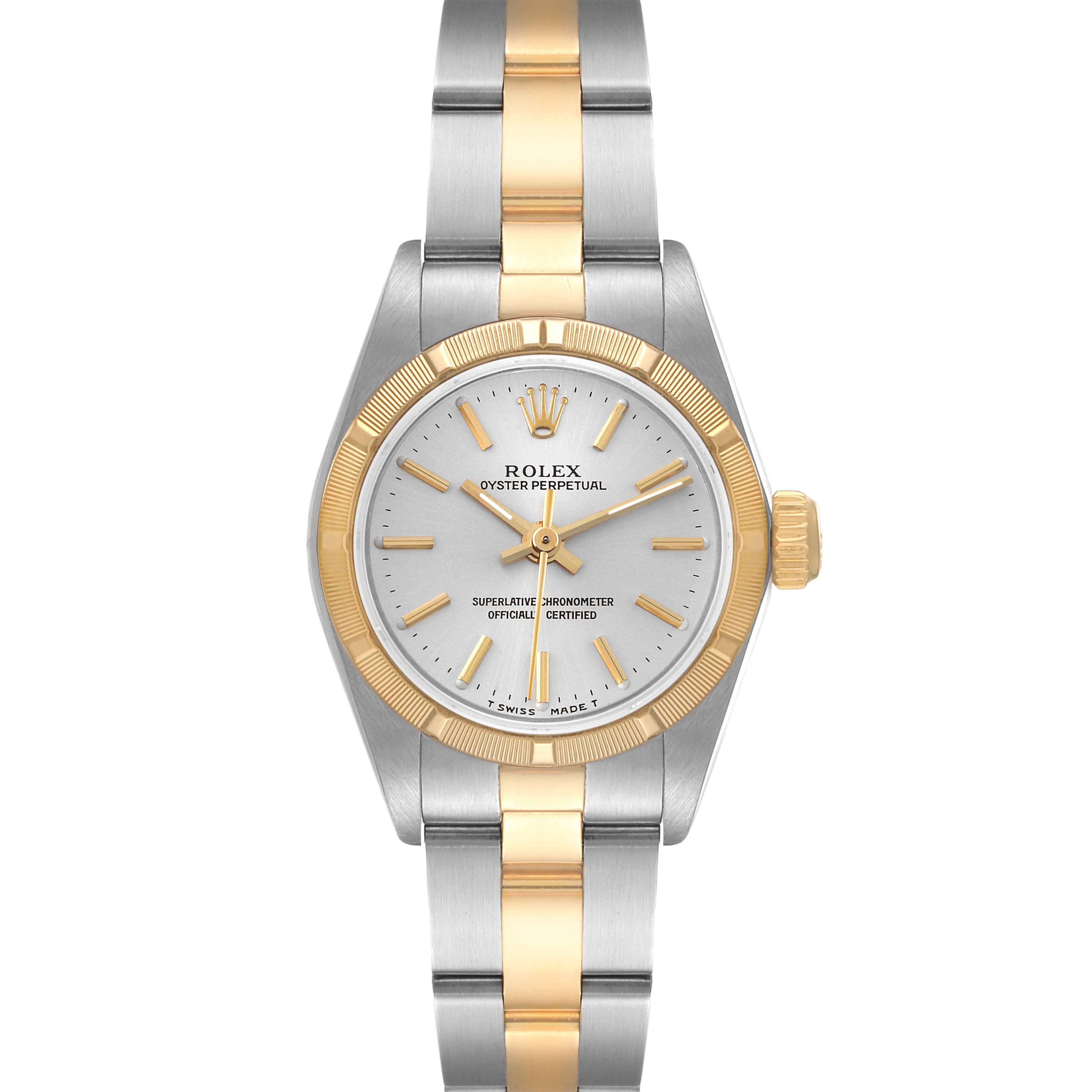 Rolex Oyster Perpetual NonDate Steel Yellow Gold Ladies Watch 67233