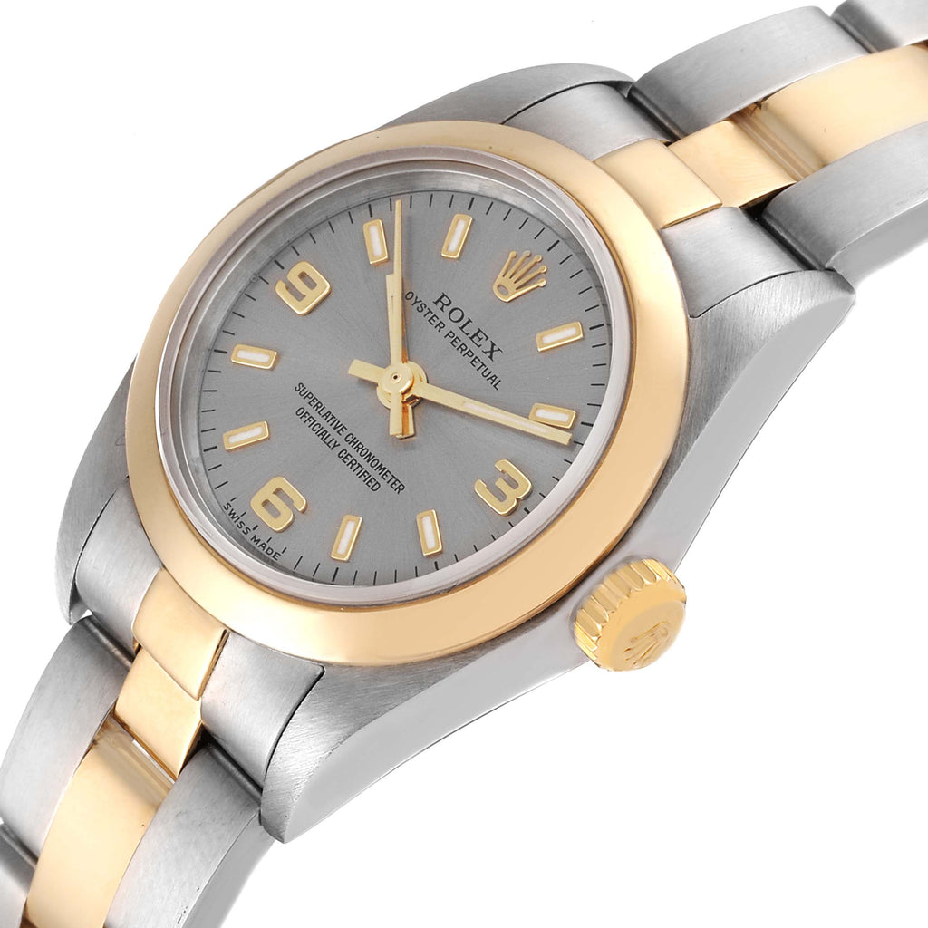 Rolex Oyster Perpetual Nondate Steel Yellow Gold Ladies Watch 76183