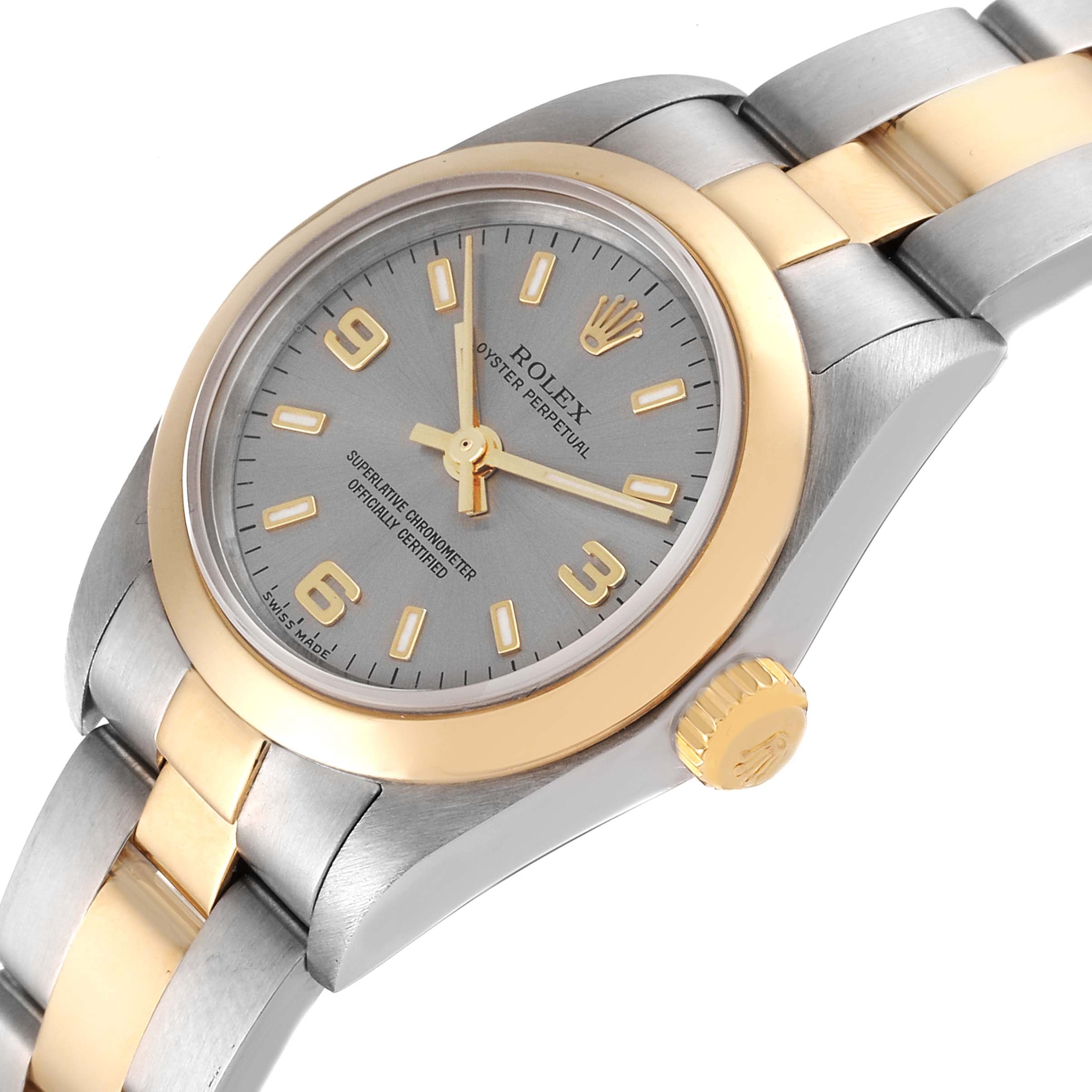 Rolex Oyster Perpetual Nondate Steel Yellow Gold Ladies Watch 76183