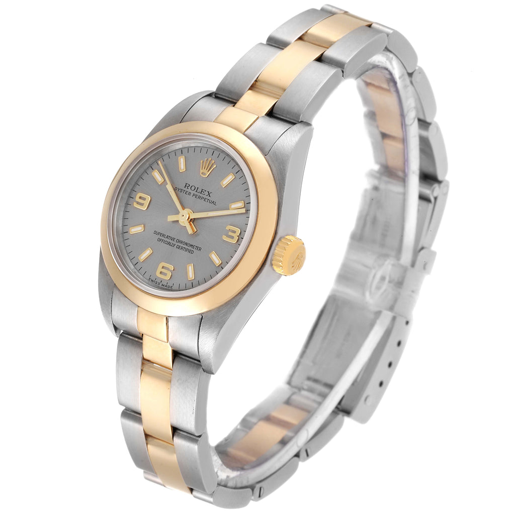 Rolex Oyster Perpetual Nondate Steel Yellow Gold Ladies Watch 76183