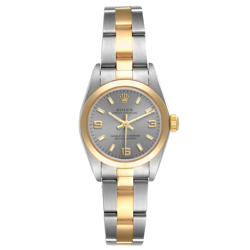Rolex Oyster Perpetual Nondate Steel Yellow Gold Ladies Watch 76183