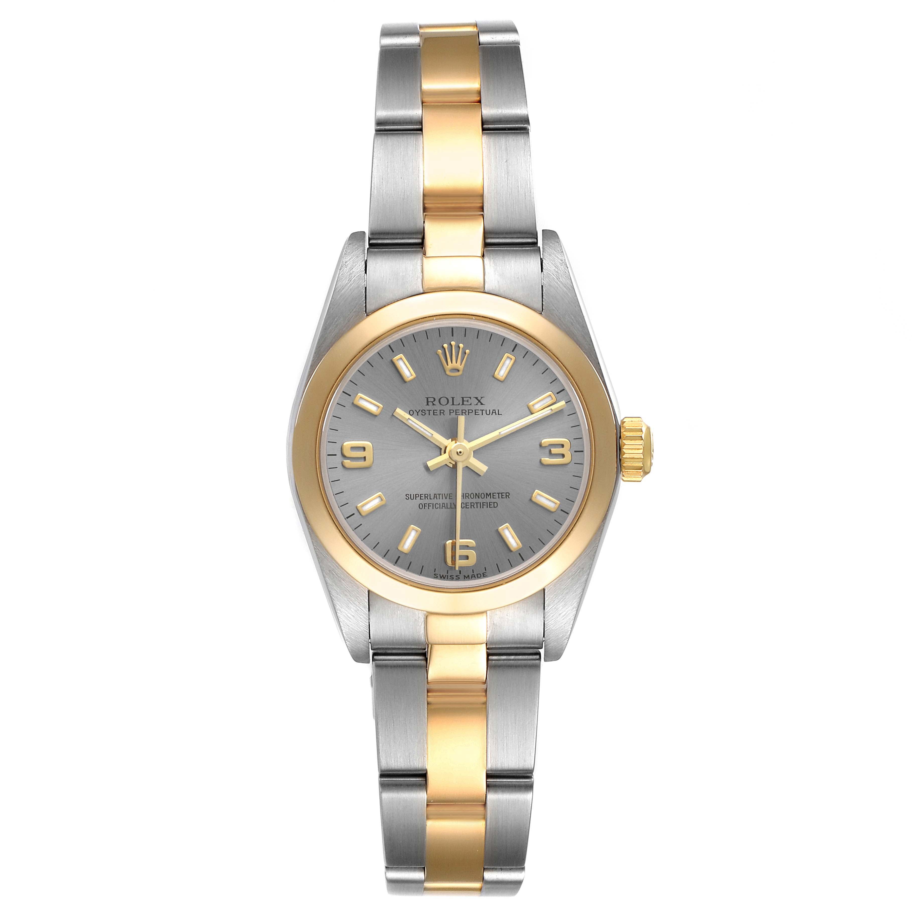 Rolex Oyster Perpetual Nondate Steel Yellow Gold Ladies Watch 76183