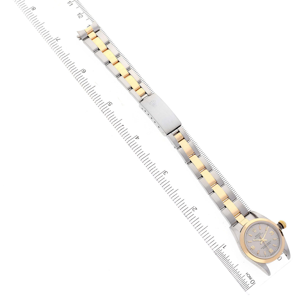 Rolex Oyster Perpetual Nondate Steel Yellow Gold Ladies Watch 76183 Box Papers