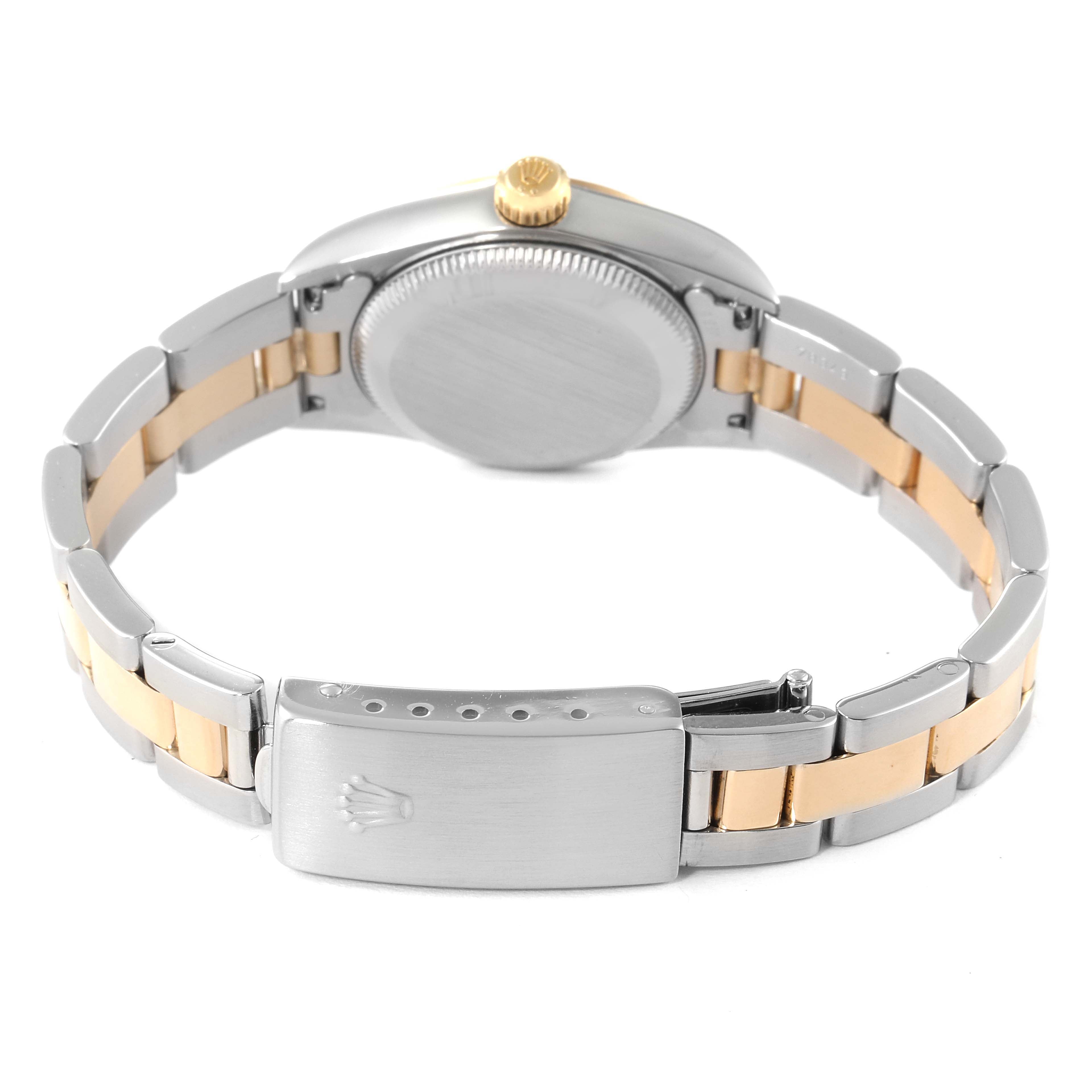 Rolex Oyster Perpetual Nondate Steel Yellow Gold Ladies Watch 76183 Box Papers