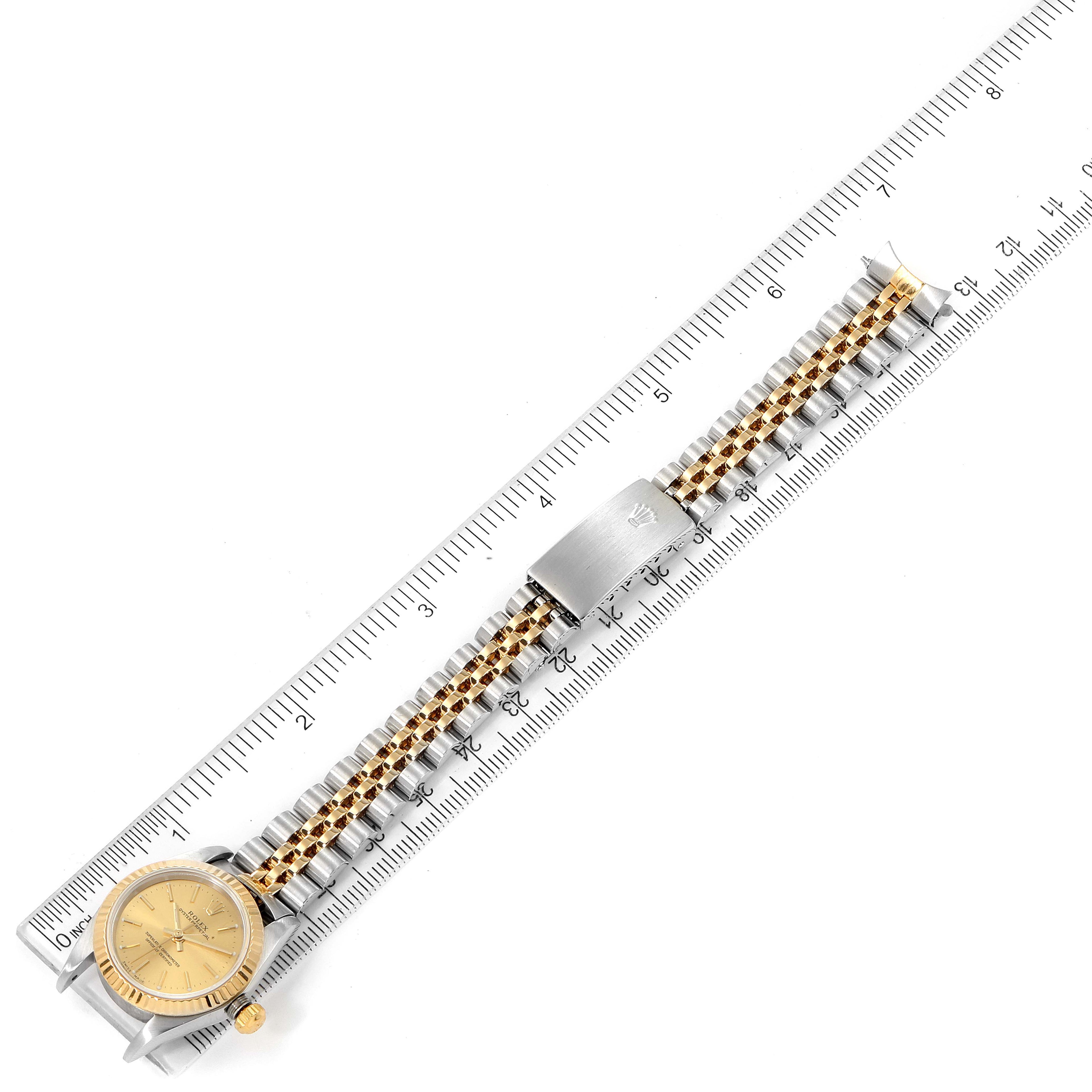 Rolex Oyster Perpetual NonDate Steel Yellow Gold Ladies Watch 76193