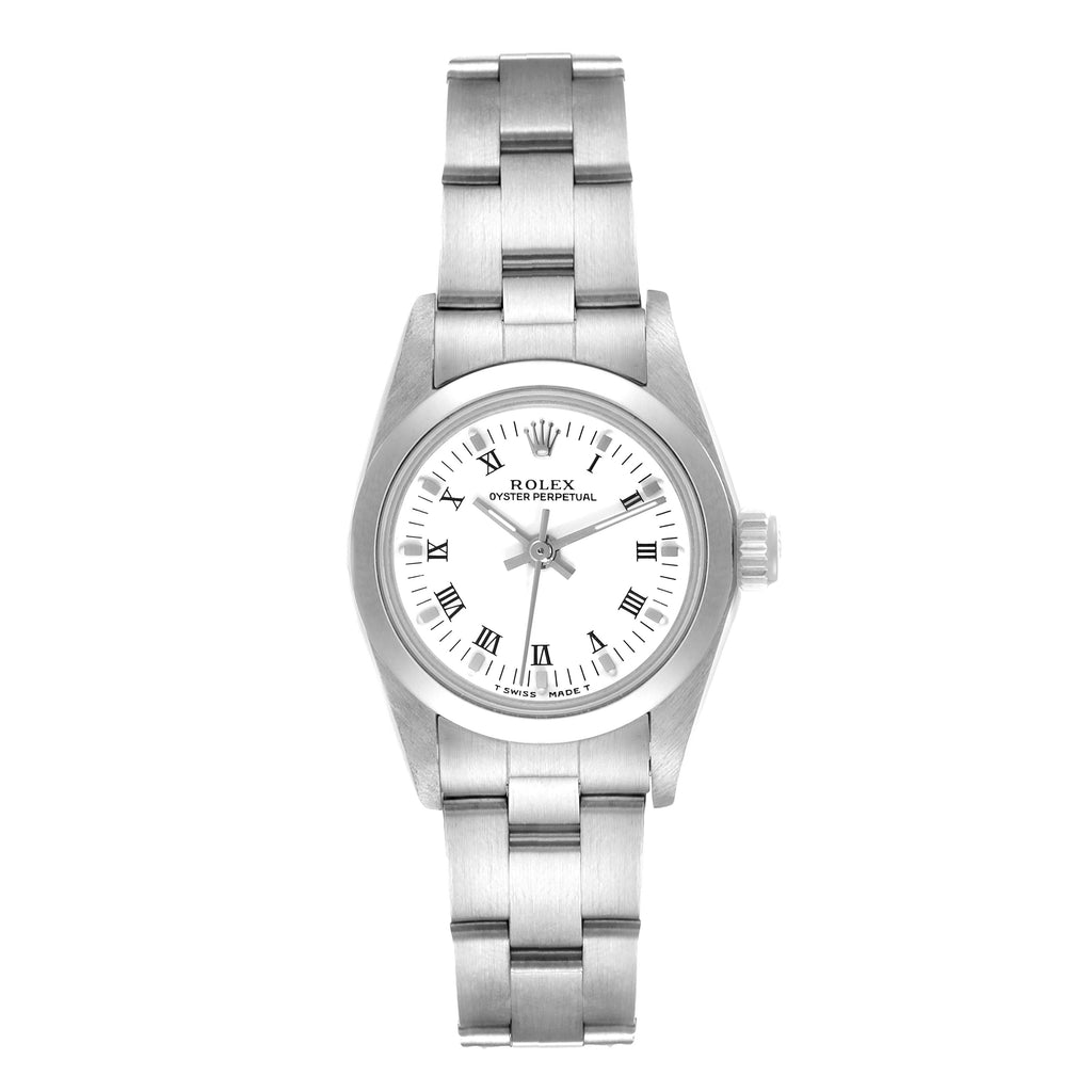 Rolex Oyster Perpetual Nondate White Dial Steel Ladies Watch 67180