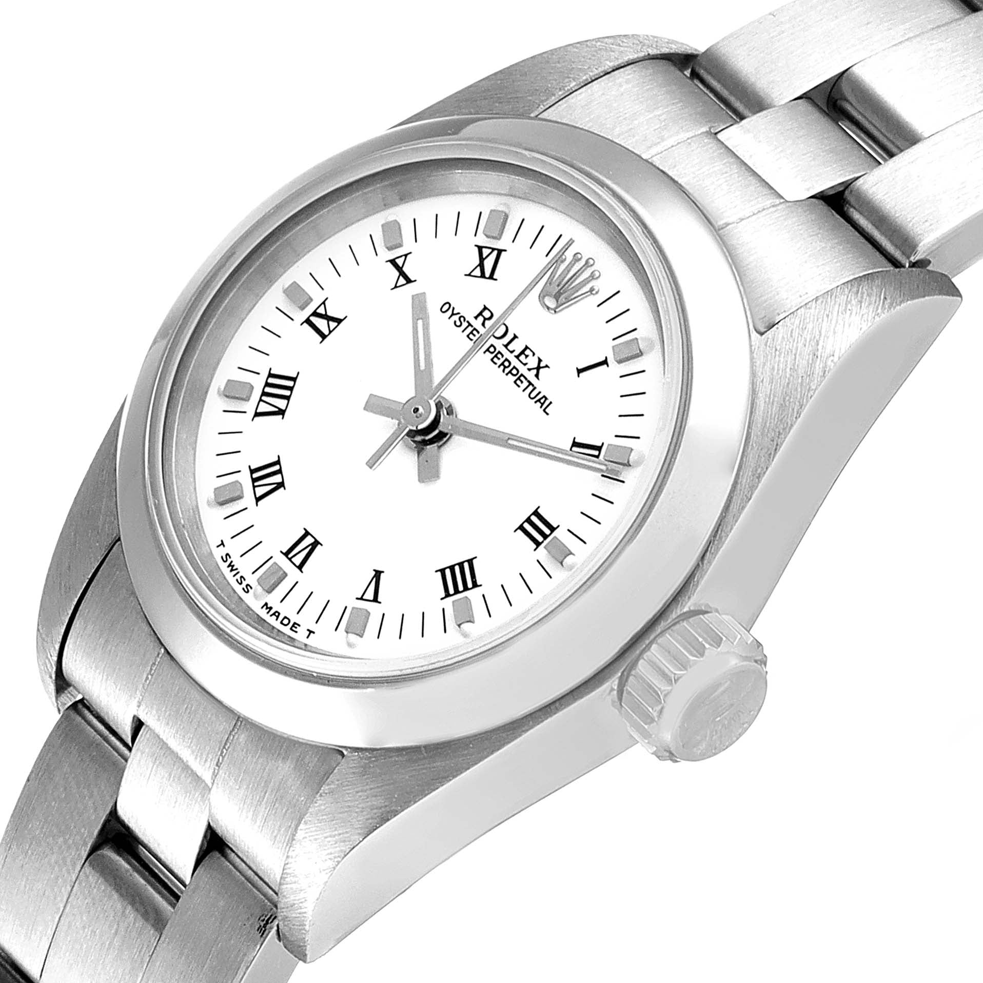 Rolex Oyster Perpetual Nondate White Dial Steel Ladies Watch 67180