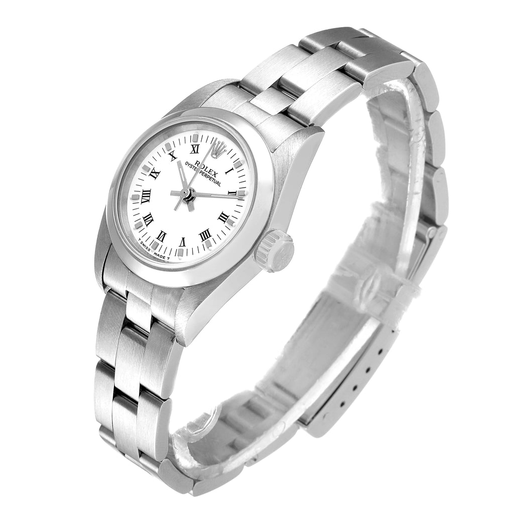 Rolex Oyster Perpetual Nondate White Dial Steel Ladies Watch 67180