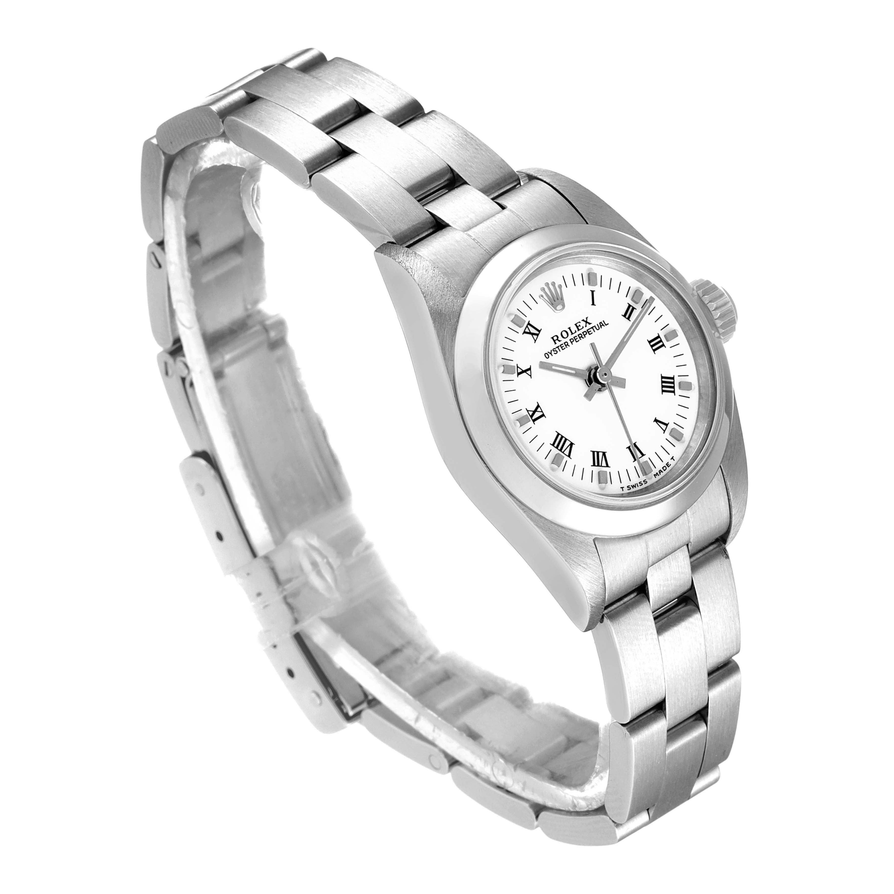 Rolex Oyster Perpetual Nondate White Dial Steel Ladies Watch 67180