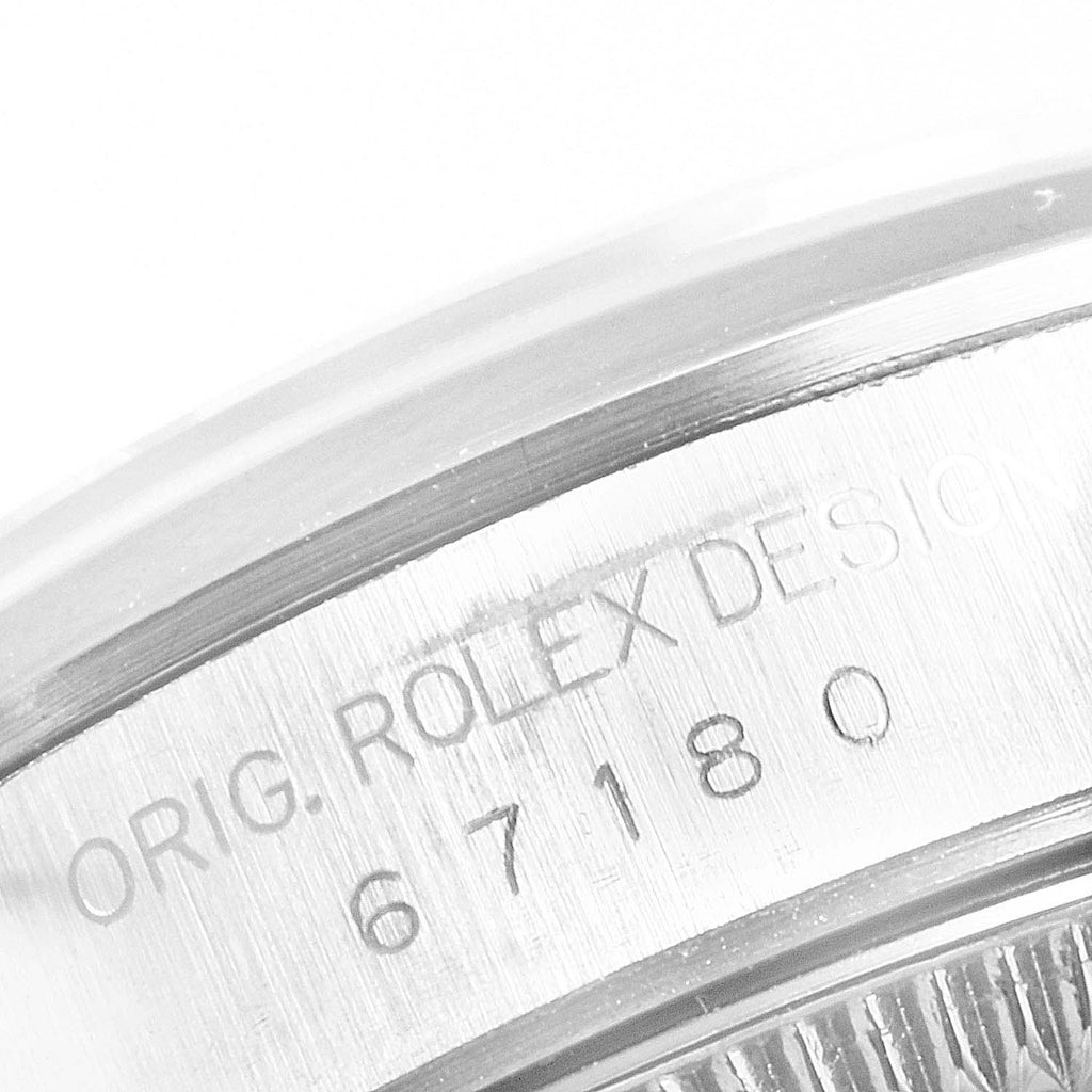 Rolex Oyster Perpetual Nondate White Dial Steel Ladies Watch 67180 Box Papers
