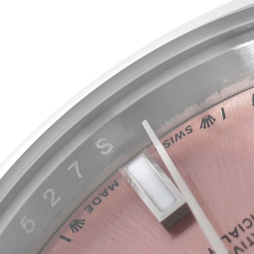 Rolex Oyster Perpetual Pink Dial Steel Ladies Watch 276200 Unworn