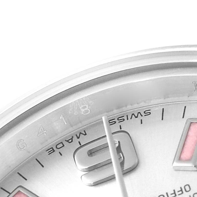 Rolex Oyster Perpetual Pink Luminous Markers Ladies Watch 176200 Box Card