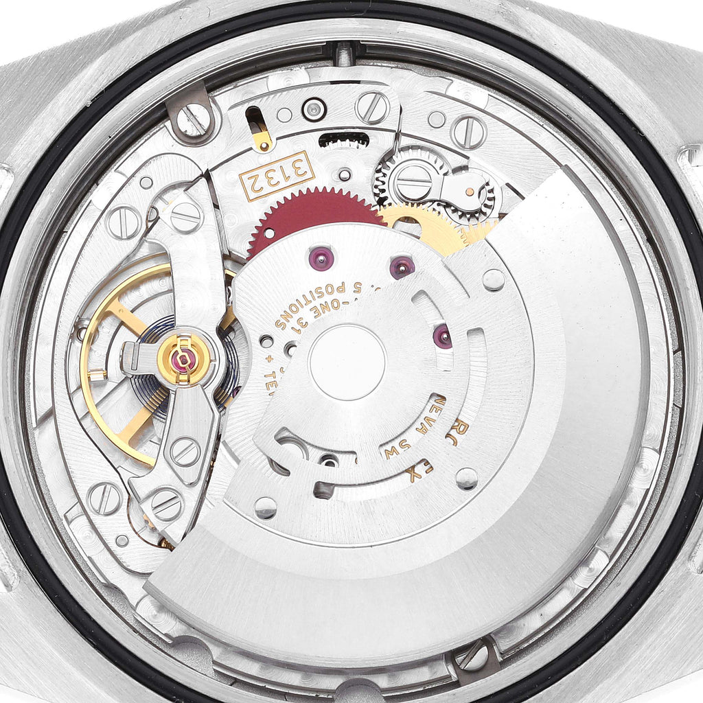 Rolex Oyster Perpetual Red Grape Dial Steel Mens Watch 114300