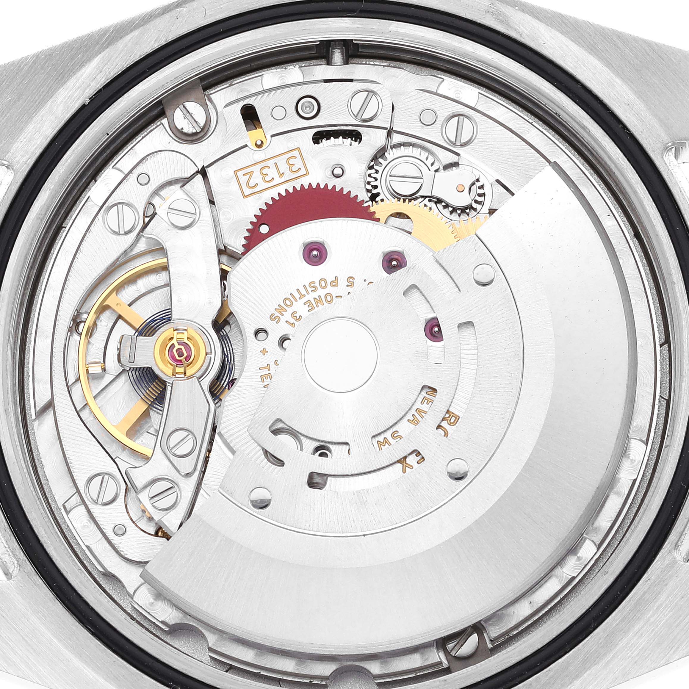Rolex Oyster Perpetual Red Grape Dial Steel Mens Watch 114300