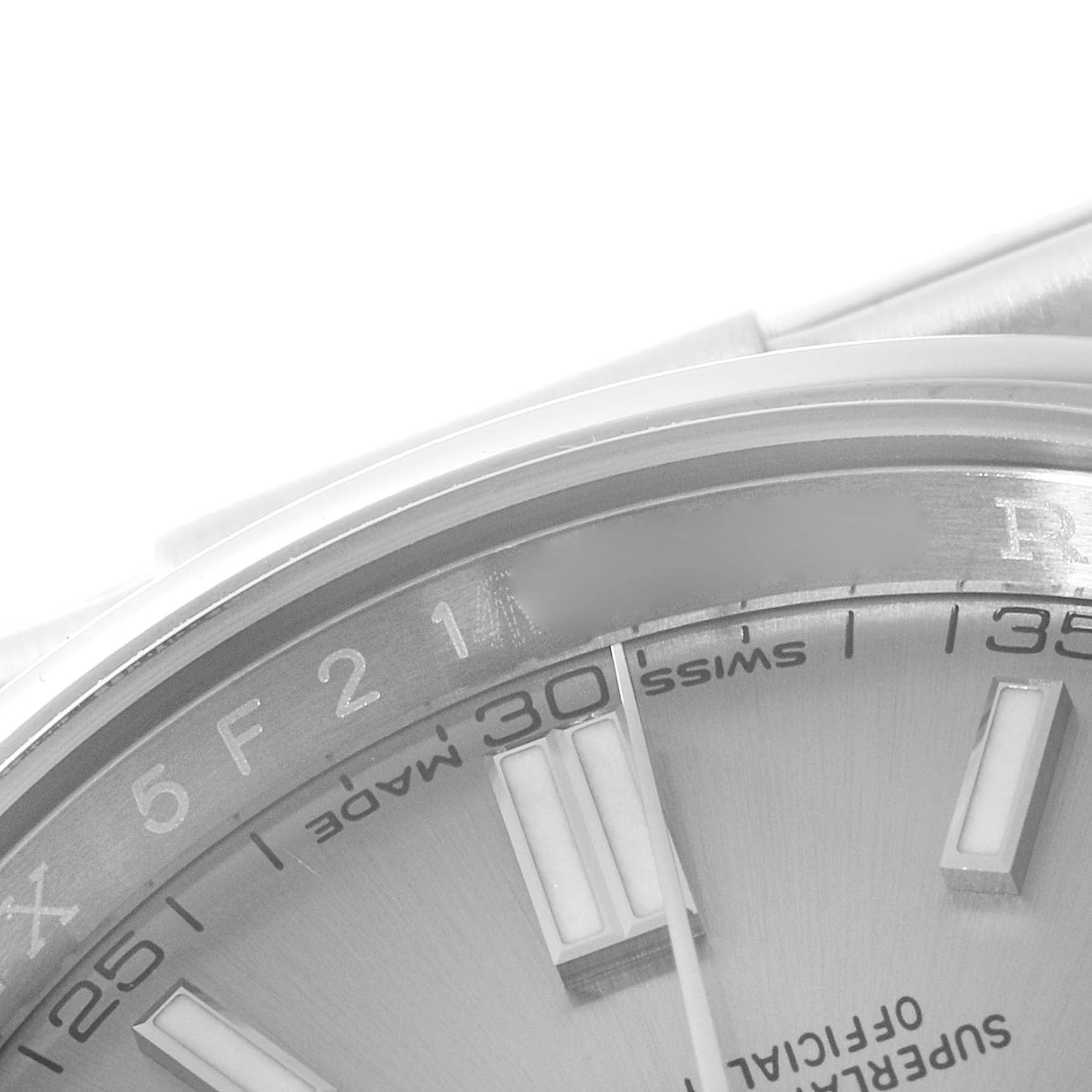 Rolex Oyster Perpetual Rhodium Dial Steel Mens Watch 116000