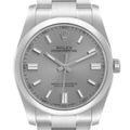Rolex Oyster Perpetual Rhodium Dial Steel Mens Watch 116000