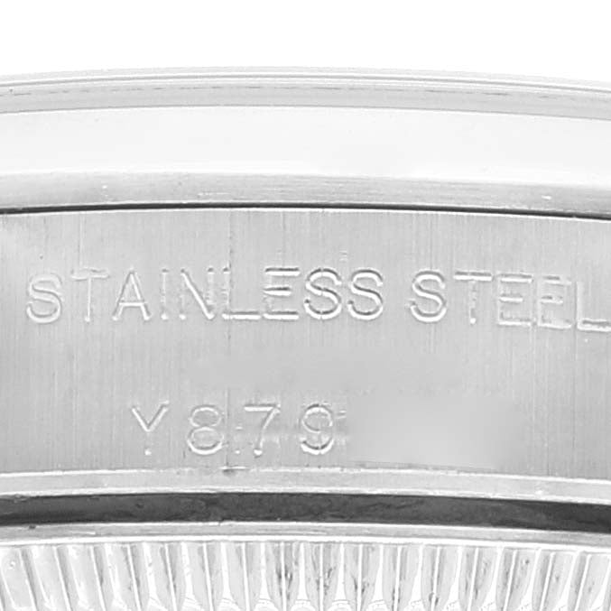 Rolex Oyster Perpetual Salmon Dial Domed Bezel Steel Ladies Watch 76080 Papers