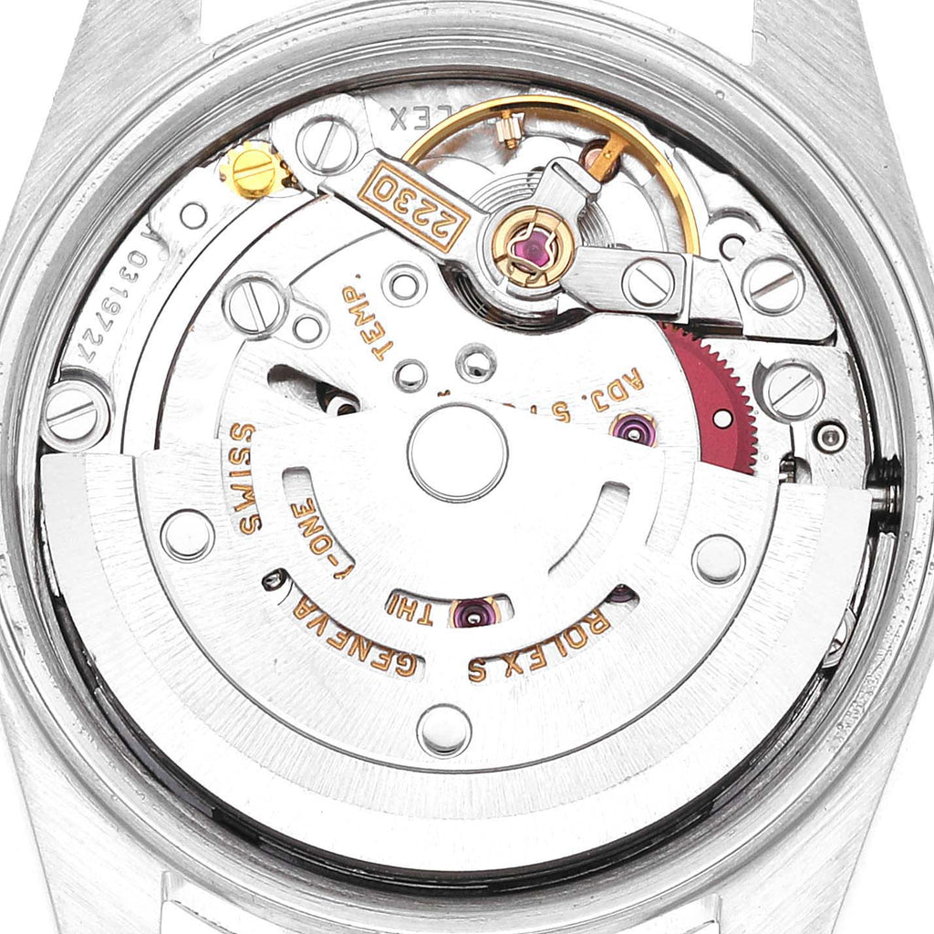 Rolex Oyster Perpetual Salmon Dial Domed Bezel Steel Watch 76080