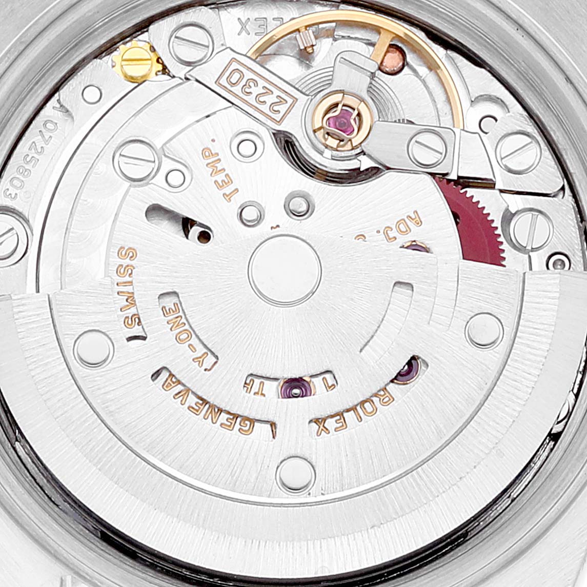 Rolex Oyster Perpetual Salmon Dial Domed Bezel Steel Watch 76080 Box Papers