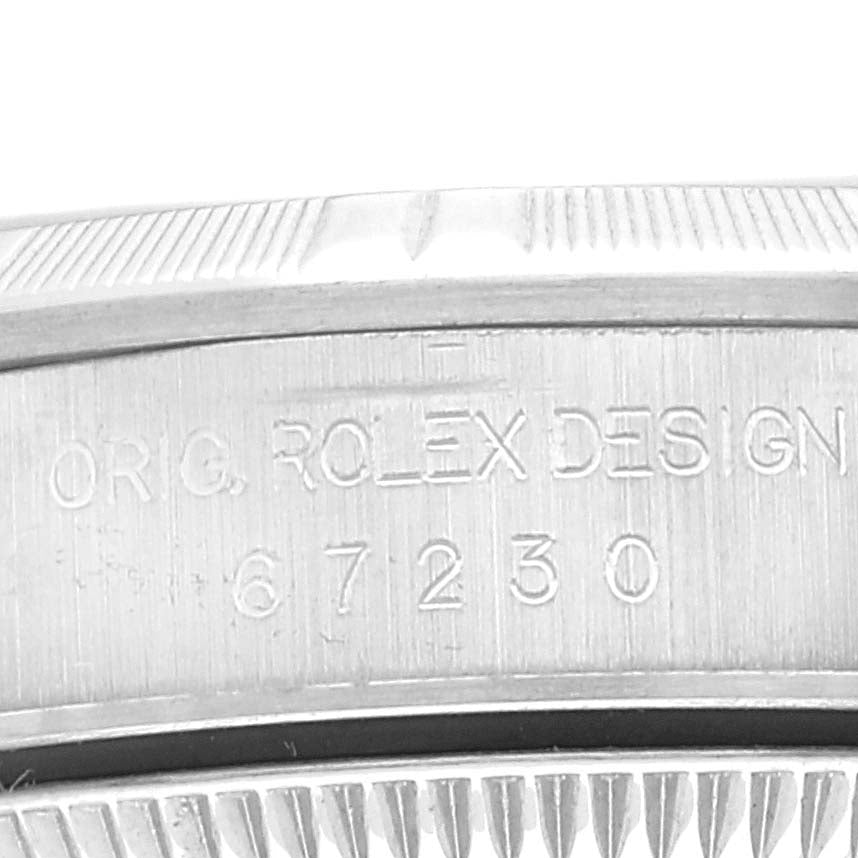 Rolex Oyster Perpetual Salmon Dial Oyster Bracelet Ladies Watch 67230 Box Papers