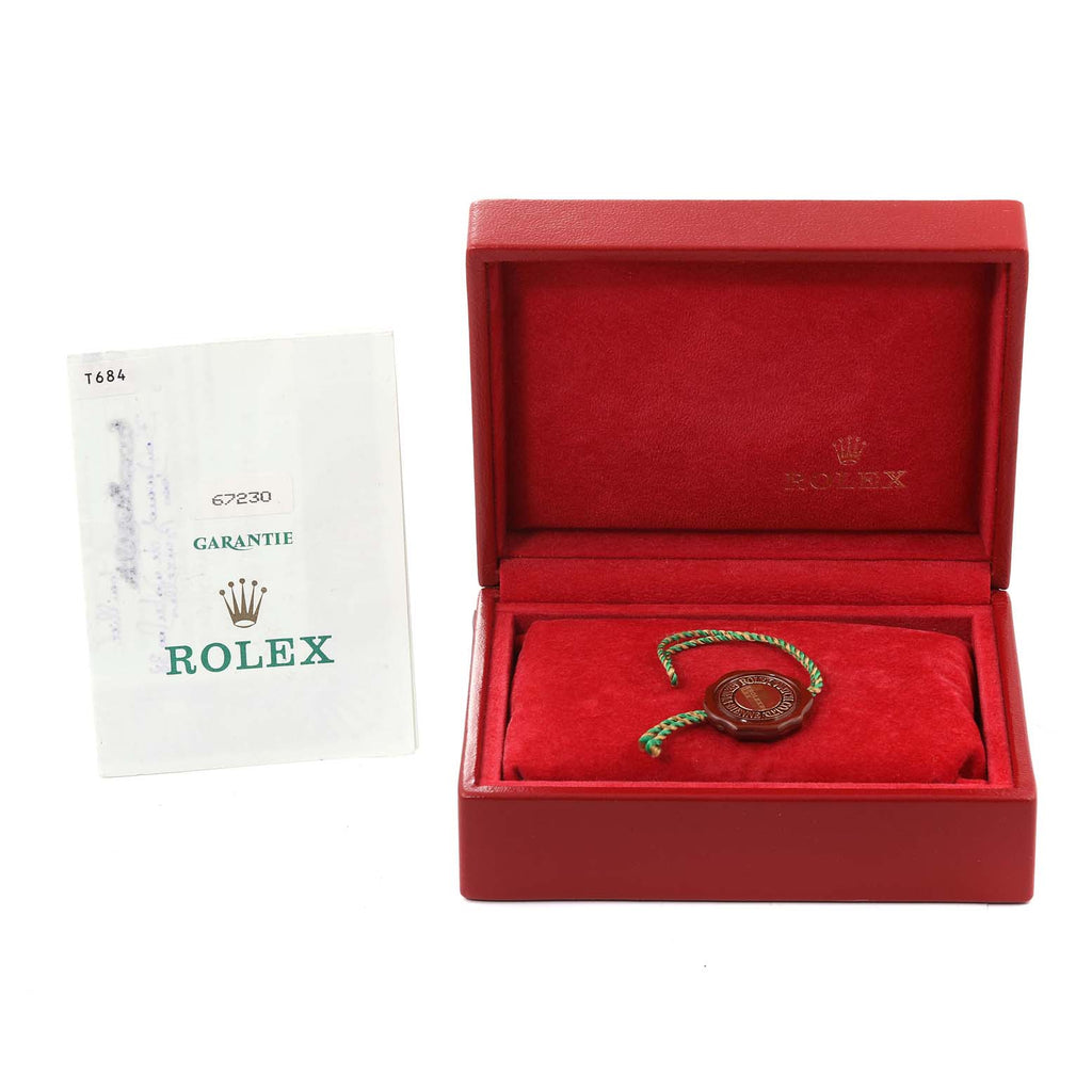 Rolex Oyster Perpetual Salmon Dial Oyster Bracelet Ladies Watch 67230 Box Papers