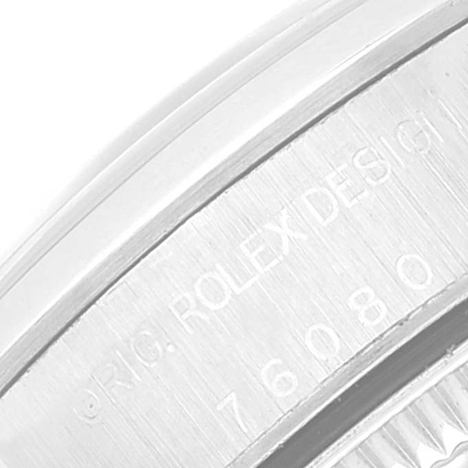 Rolex Oyster Perpetual Salmon Dial Smooth Bezel Steel Ladies Watch 76080