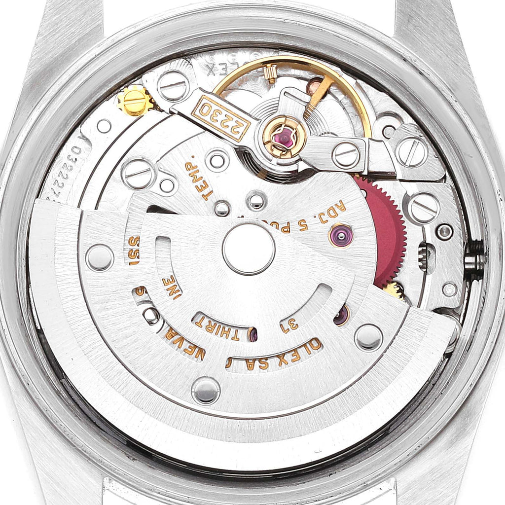 Rolex Oyster Perpetual Salmon Dial Steel White Gold Ladies Watch 76094 Papers