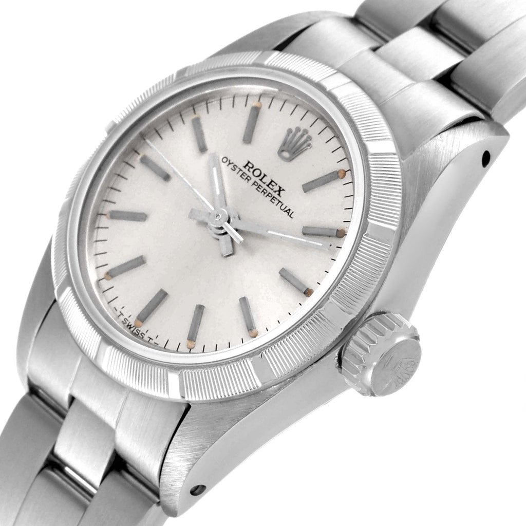 Rolex Oyster Perpetual Silver Dial Oyster Bracelet Ladies Watch 67230