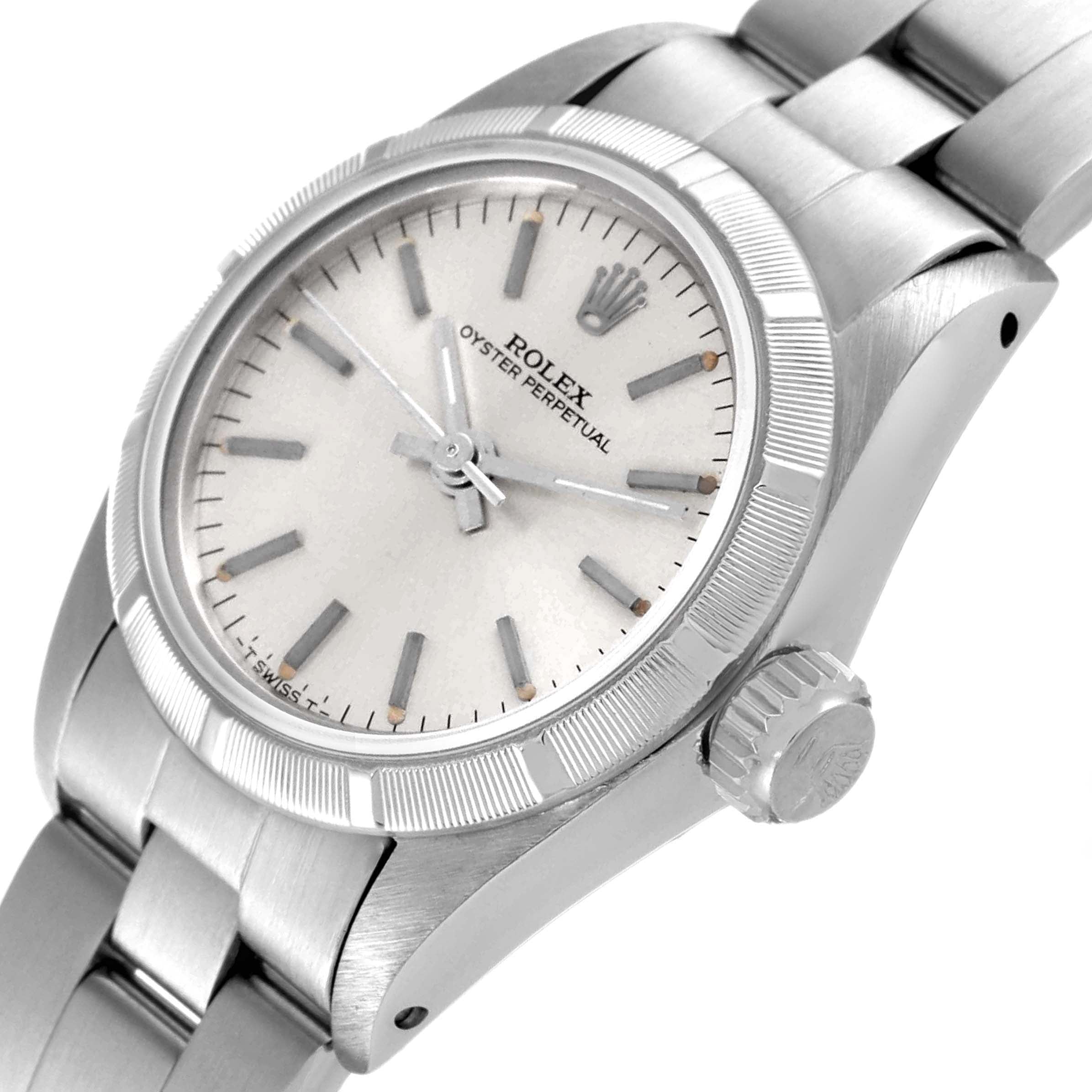 Rolex Oyster Perpetual Silver Dial Oyster Bracelet Ladies Watch 67230