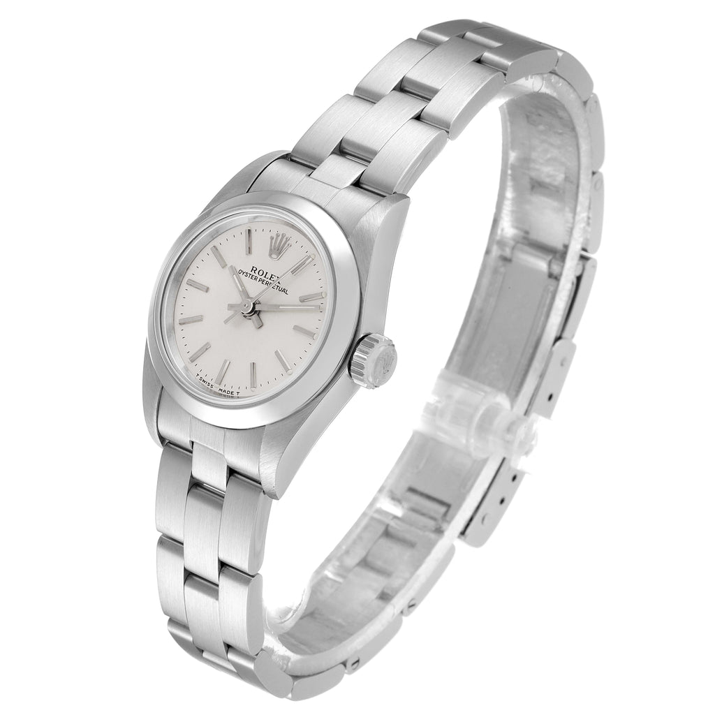 Rolex Oyster Perpetual Silver Dial Oyster Bracelet Steel Ladies Watch 67180