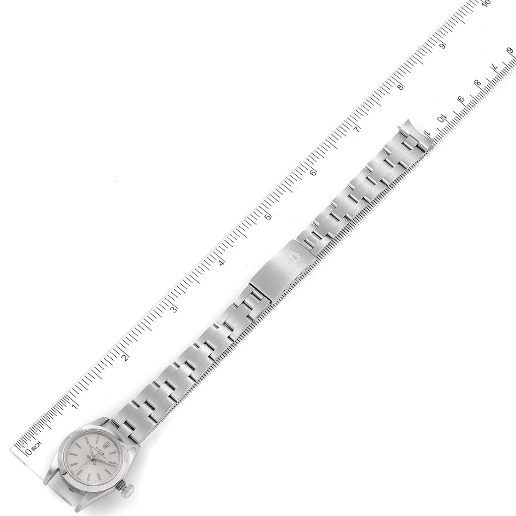 Rolex Oyster Perpetual Silver Dial Oyster Bracelet Steel Ladies Watch 67180