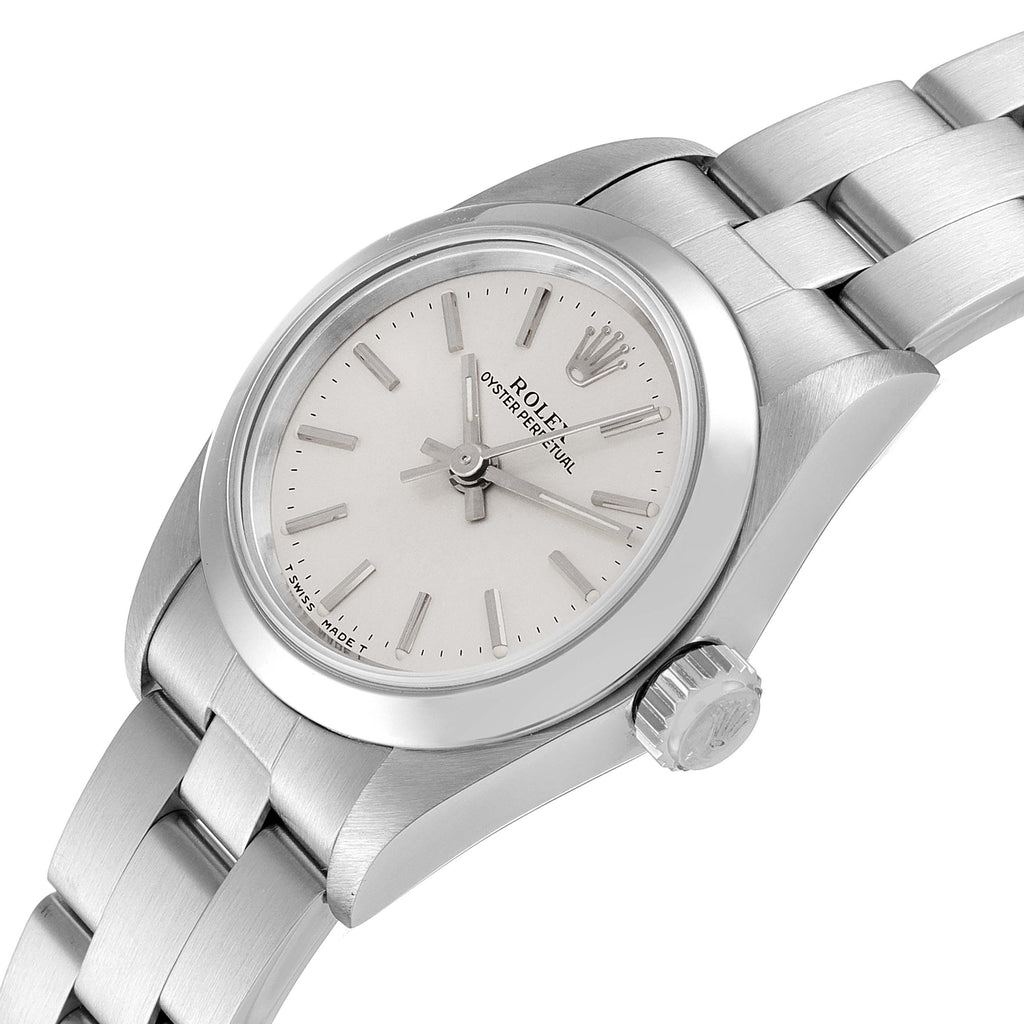 Rolex Oyster Perpetual Silver Dial Oyster Bracelet Steel Ladies Watch 67180