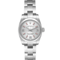 Rolex Oyster Perpetual Silver Dial Pink Luminous Markers Ladies Watch 176200