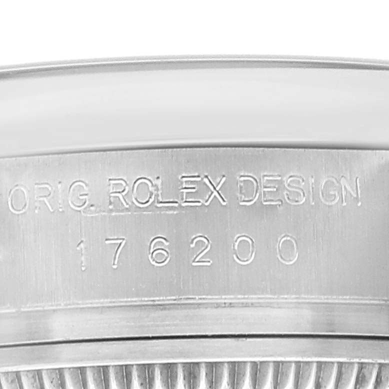 Rolex Oyster Perpetual Silver Dial Pink Luminous Markers Ladies Watch 176200