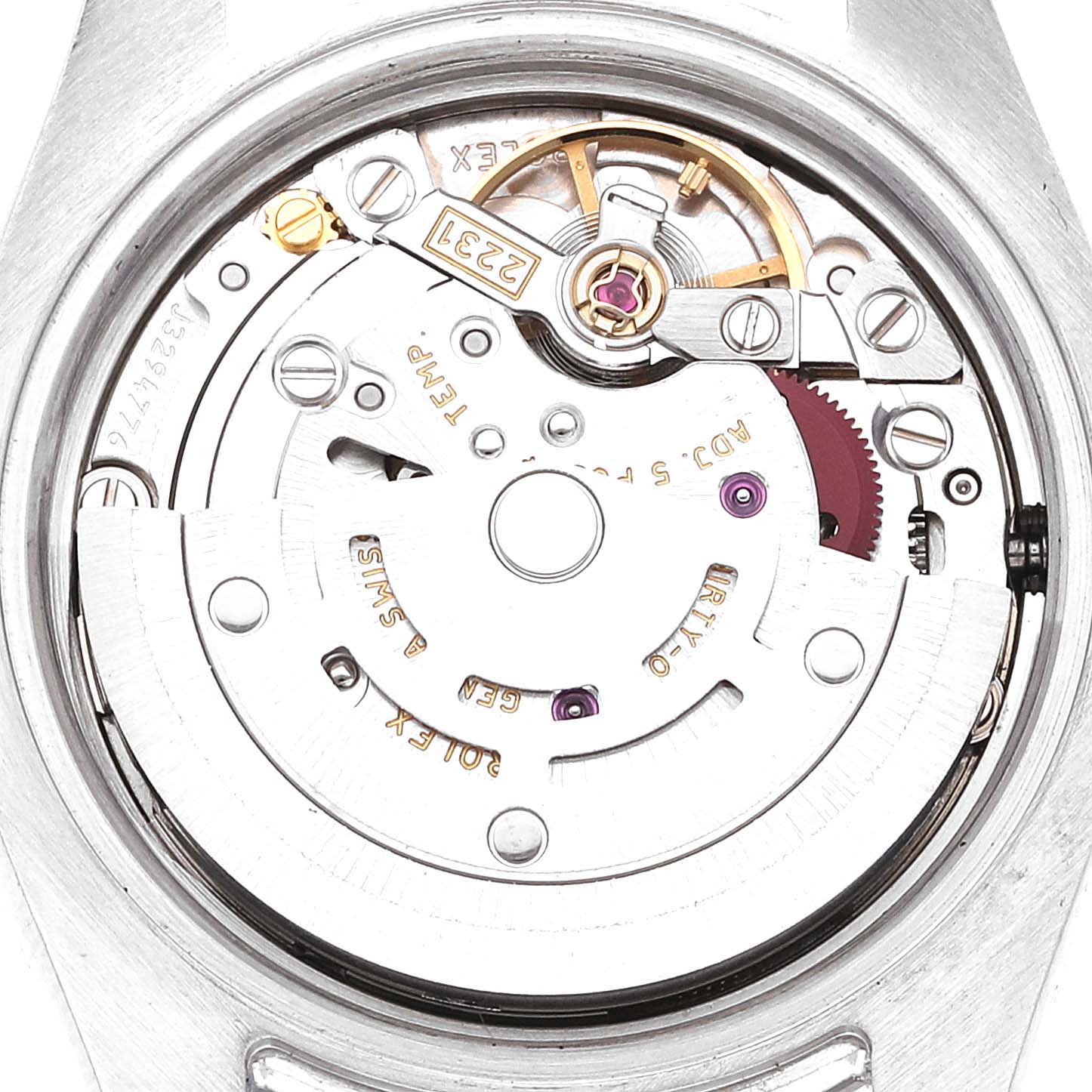 Rolex Oyster Perpetual Silver Dial Pink Luminous Markers Ladies Watch 176200