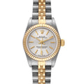 Rolex Oyster Perpetual Silver Dial Steel Yellow Gold Watch 76193 Box Papers